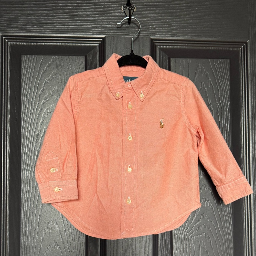 Ralph Lauren Coral Button-Down Oxford Shirt for Kids